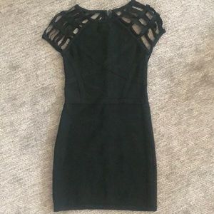 Dark Green bebe Bodycon Dress